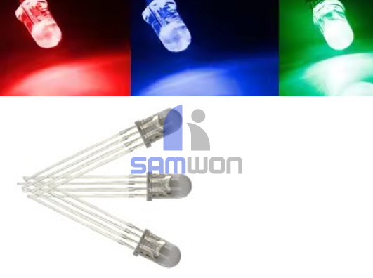 LED 5mm-RGB(4PIN) 투입구 삼색
