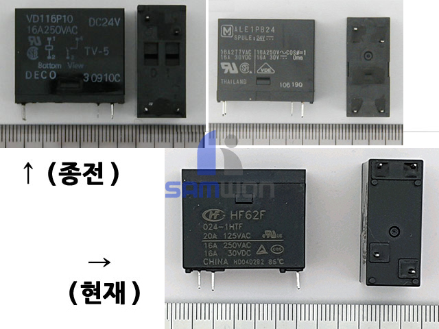 RELAY DC24V,16A[HF62F/024-1H4]