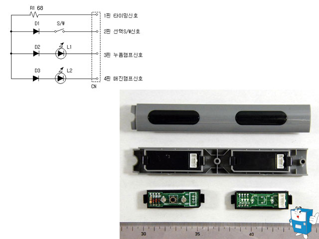 버튼 2구 "O,X" ASSY (캔 550)