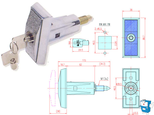 KEY LOCK ASSY (JV-310CH)